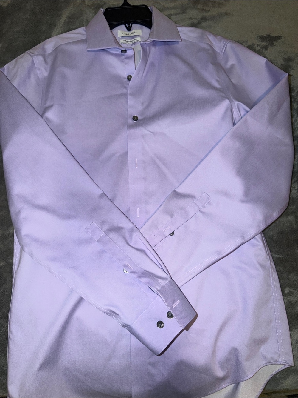 Calvin Klein Lavender Dress Shirt with Spread Collar